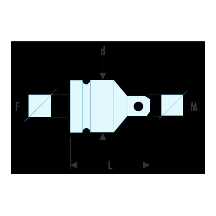Facom IMPACT-Adapter innen 1.1/2" - aussen 1