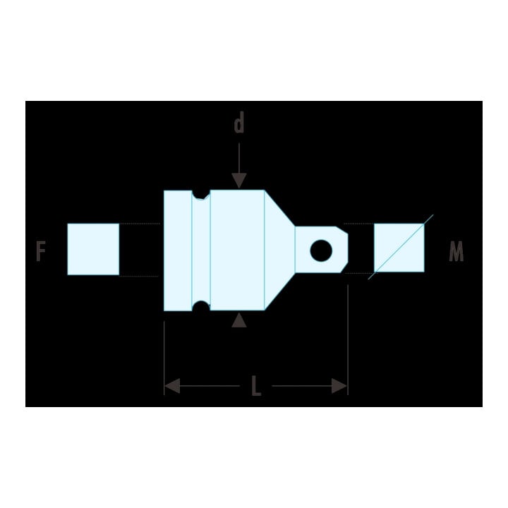 Facom IMPACT-Adapter innen 1" - aussen 3/4