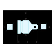 Facom IMPACT-Adapter innen 3/8" - aussen 1/2-3