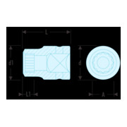 Facom IMPACT-dopsleutel 3/4" 17 mm-3