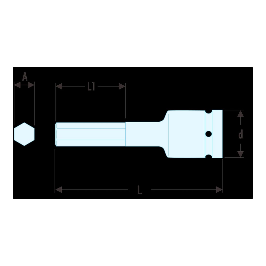 Facom IMPACT-Einsatz 3/4" Innensechskant 22 mm