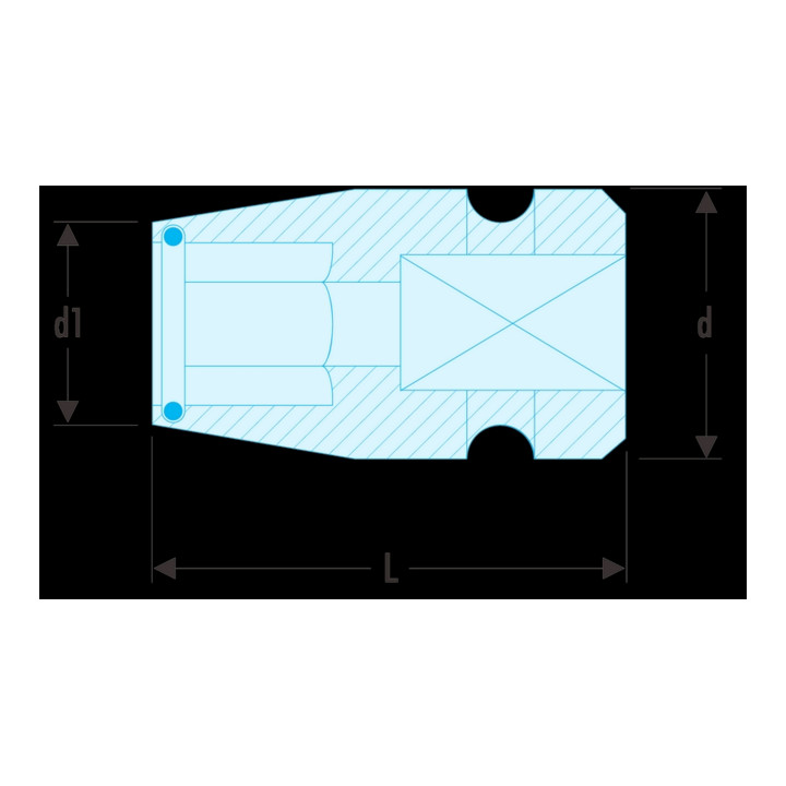 Facom IMPACT Verbindingsstuk 1/2" voor bits