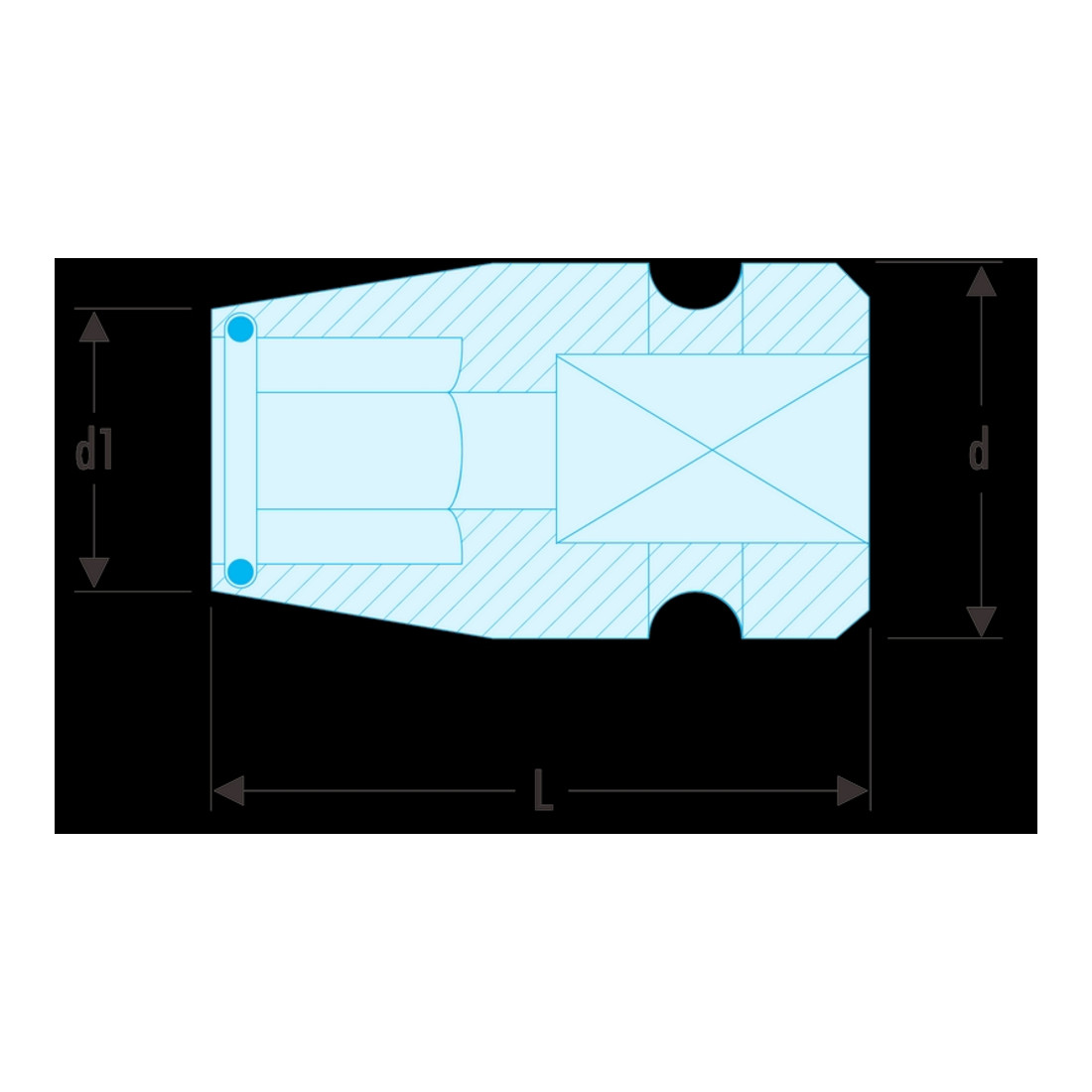 Facom IMPACT Verbindingsstuk 1/2" voor bits