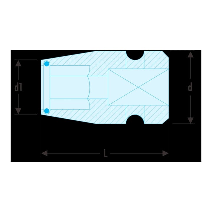 Facom IMPACT-Verbindungsstück 1/2" für Bits