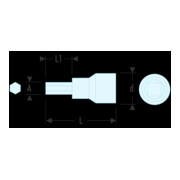 Facom Inserti per cacciavite 1/4" 1000V VSE 5 mm-3