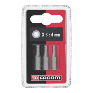 Facom Jeu de 3 embouts Série 1 - Hexagonal 5 mm