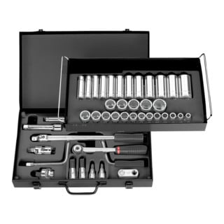 Facom Jeu de clés à douille 1/2", 12 pans