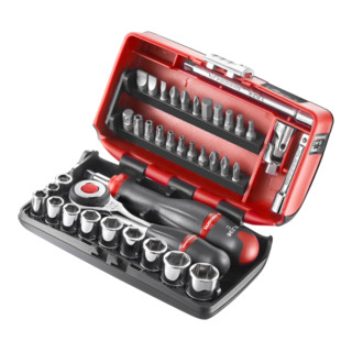 Facom Jeu de clés à douille 1/4" 6 pans, 38 pcs