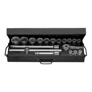 Facom Jeu de clés à douille 3/4" 6 pans, 18 pièces