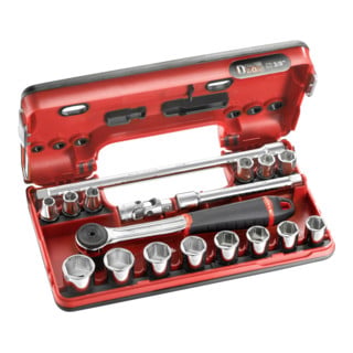Facom Jeu de clés à douille 3/8" D-Box, 18 pièces