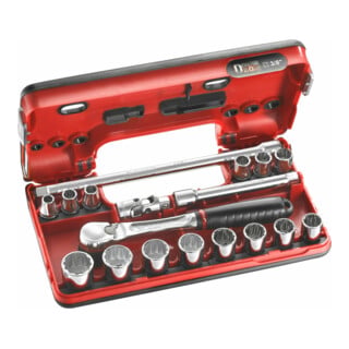 Facom Jeu de clés à douille 3/8" D-Box, 18 pièces