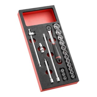 Facom Jeu de clés à douille Modul 3/8" J.161B 20 pcs