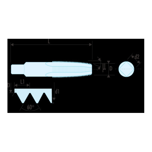 Facom Jeu de tarauds Standard M3, 2 pièces