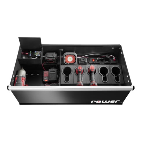 Facom JLS3 Servante double 6 tiroirs + Power noir