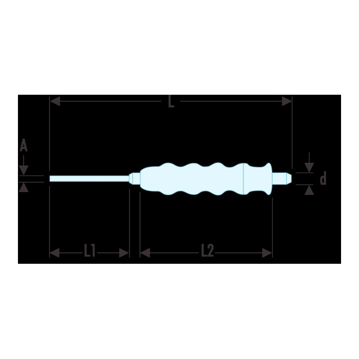 Facom Körner mit Handgriff Spitze 8 mm