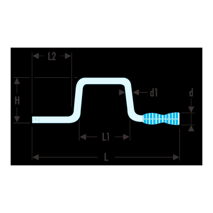 Facom Kurbel 1/4" mit PVC-Heft
