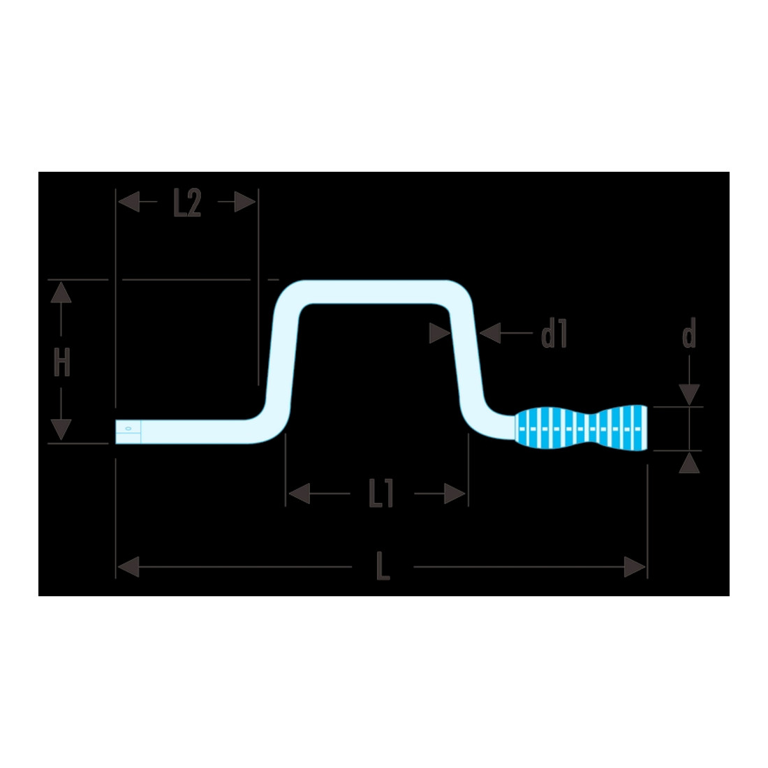 Facom Kurbel 1/4" mit PVC-Heft