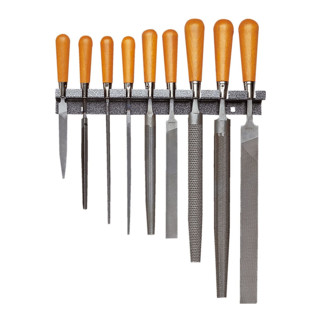 Facom Lime con manico in legno Taglio 1-2, set 9 pezzi