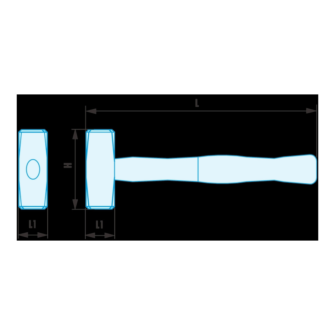 Facom Marteau sans étincelles surface anti-choc 46,5 mm