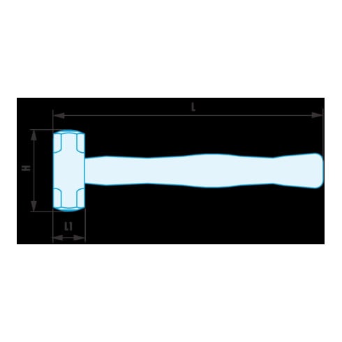 Facom Marteau antidéflagrant surface de frappe 53 mm
