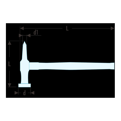 Facom Marteau de carrosserie droit 40 mm