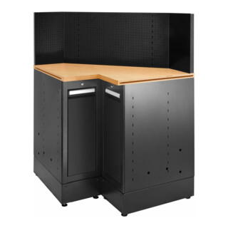 Facom Meuble d’angle bas JLS3 avec plateau bois noir