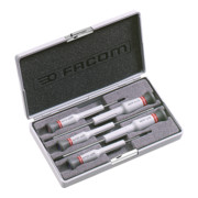 Facom MICRO-TECH® Handschrauber Abtriebe Phillips® Satz im Kunststoffkasten, 5-tlg.
