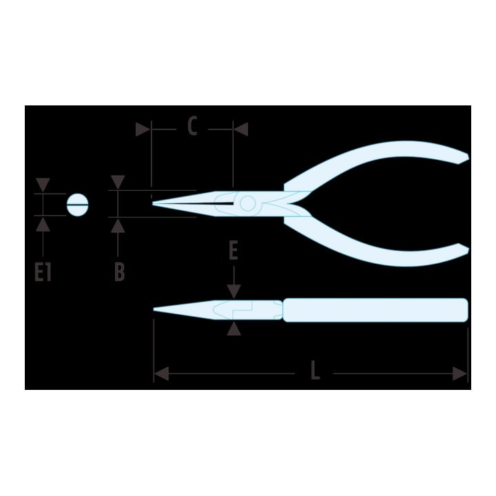 Facom MICRO-TECH® Zange lange, starre Backen