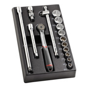 Facom Modul - Jeu de clés à douille 3/8", 16 pièces