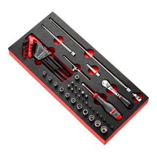Facom Modul - Steckschlüssel 1/4Z, 44-tlg