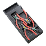 Facom Modulo in plastica - Pinze per anelli di sicurezza, ganasce diritte e curve, 4pz.