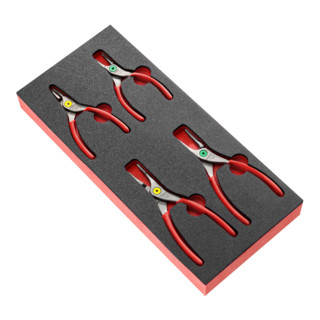 Facom Modulo in schiuma - Pinze per anelli di sicurezza, 4pz.