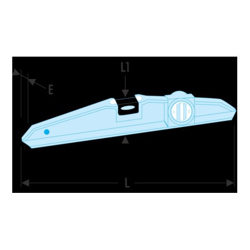 Facom Niveau magnétique trapézoïdal 600 mm