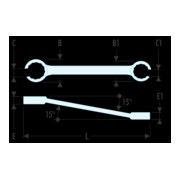 Facom open dubbele ringsleutel 30x32 mm-3