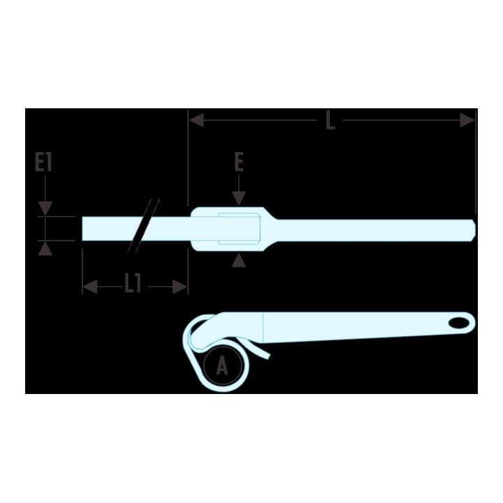 Facom pijptang met nylon riem Spanwijdte 0 - 60 mm