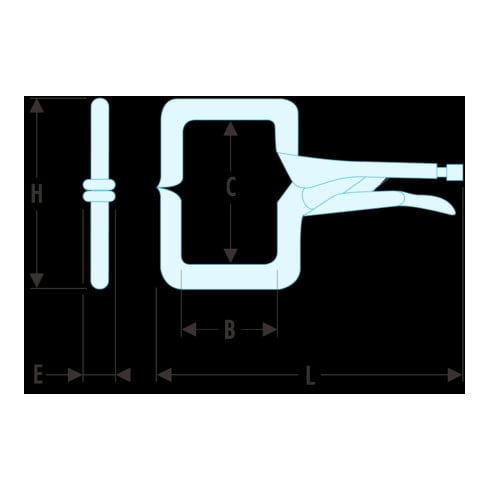 Facom Pince Grip pour soudage à l’arc 100 mm