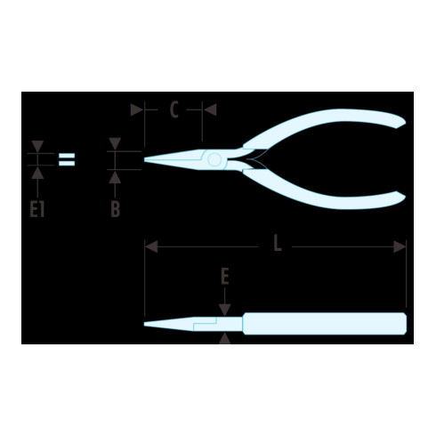 Facom Pince plate Micro-Tech