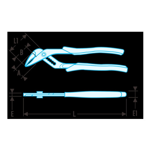 Facom Pince réglable chromée SLS 250 mm