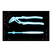 Facom Pince réglable chromée SLS 250 mm-3