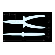 Facom Pinza a becchi piatti isolata 1000V 200 mm-3