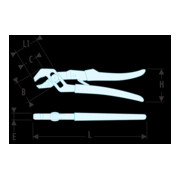 Facom Pinza automatica regolabile brunita, copertura in PVC, serraggio max. 45mm-3