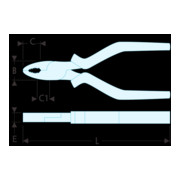 Facom Pinza combinata cromata SLS 185 mm-3