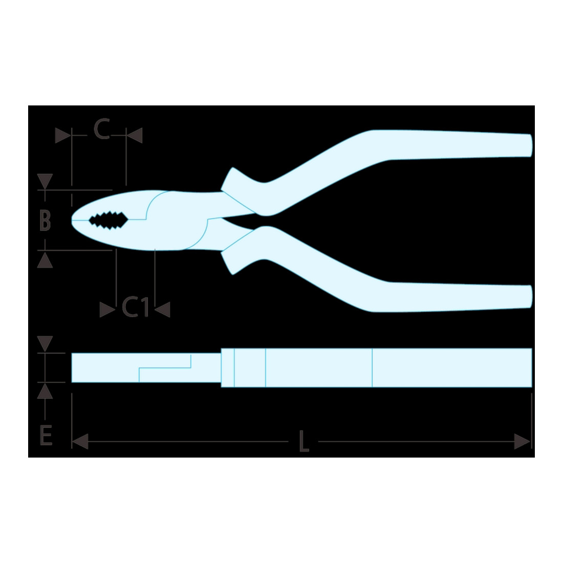 Facom Pinza combinata cromata SLS 185 mm