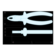 Facom Pinza combinata isolata 1000V 185 mm-3