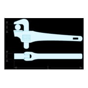 Facom Pinza per tubi modello americano 90° max. 60mm-3