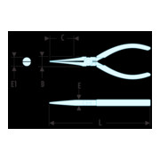 Facom Pinza piatta Micro-Tech con becchi extra lunghi-3