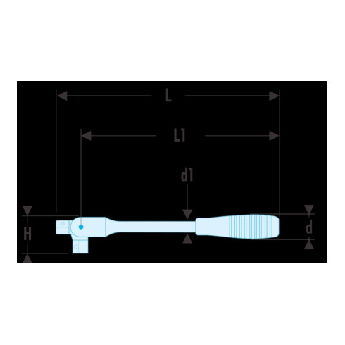 Facom Poignée articulée 1/2" 381 mm