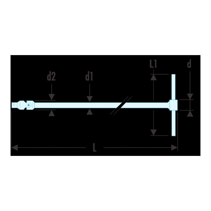 Facom Poignée avec cardan 3/8" 460 mm