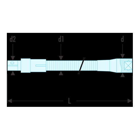 Facom Rallonge flexible 3/8" 200 mm