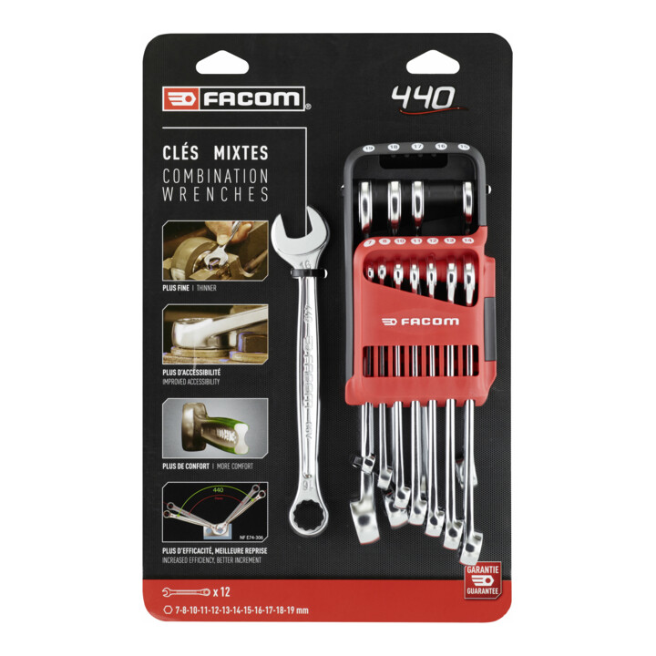 Facom ringsteeksleutel 440 set, 12-delig